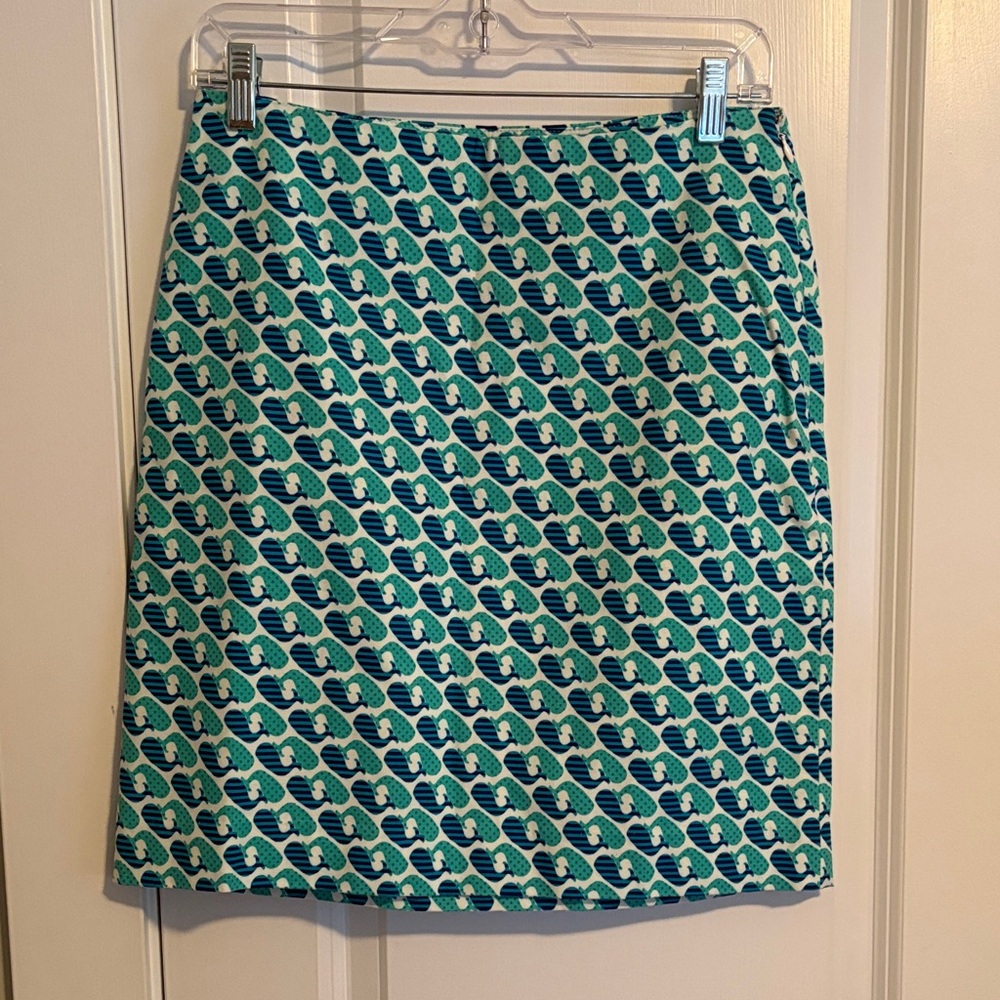 Talbot’s Green and Blue Whale Patterned Skirt
